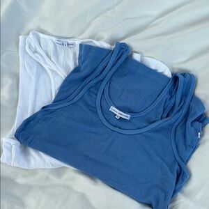 Bundle of 2 James Perse Ribbed Tanks Size 4